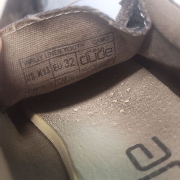 Hey Dude Wally Linen Camo Youth size 13 - Picture 7 of 10